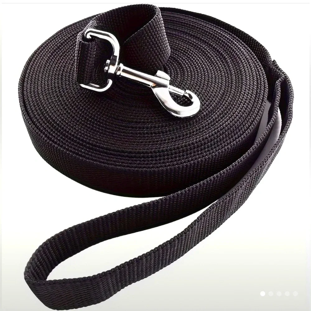 Black 20 FT Long Training Nylon Dog Leash